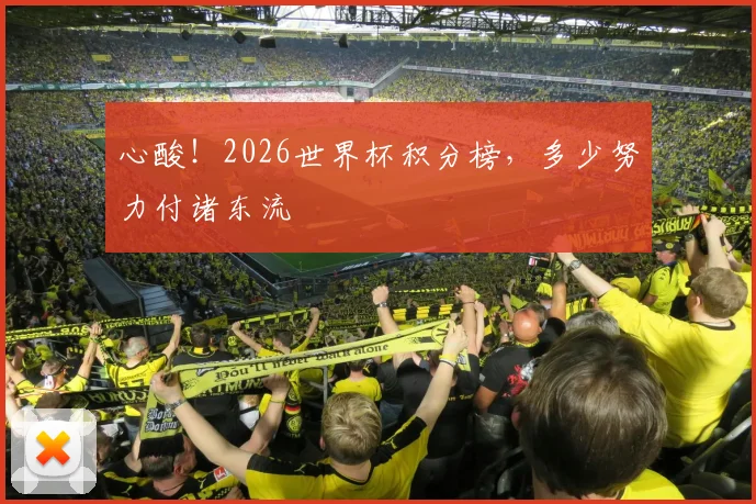心酸！2026世界杯积分榜，多少努力付诸东流