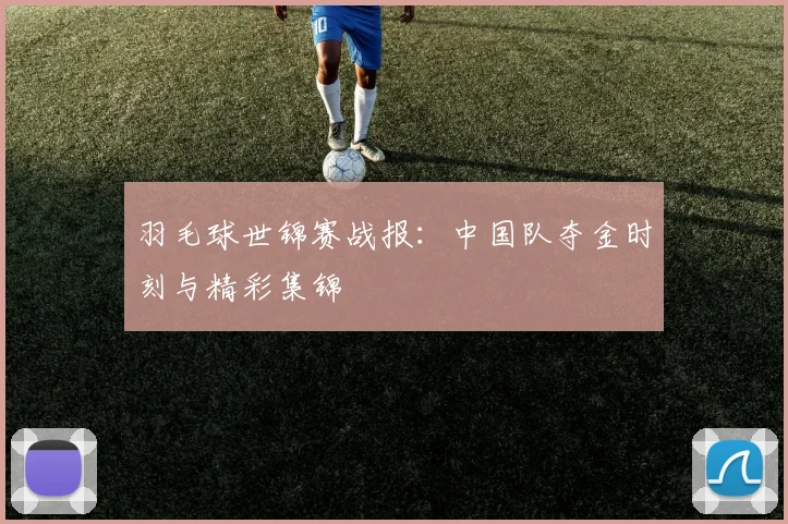 羽毛球世锦赛战报：中国队夺金时刻与精彩集锦